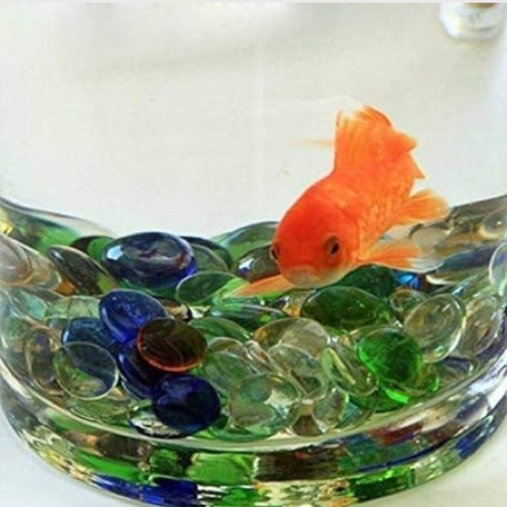 Glass Flat Gemstones, Vase Fillers for home decor Beads, multi color.